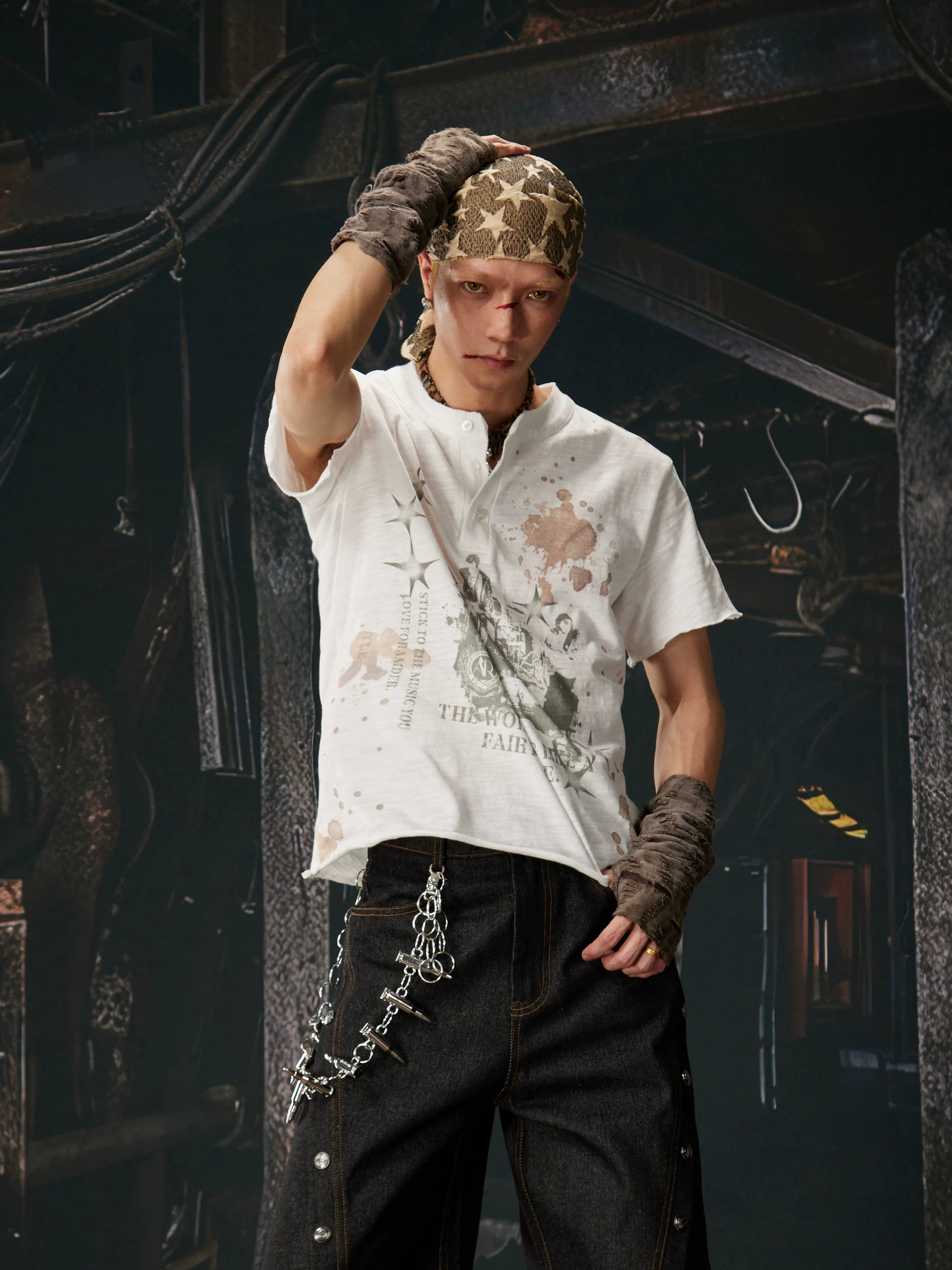 Fairytale Ruins Graphic Henley Tee