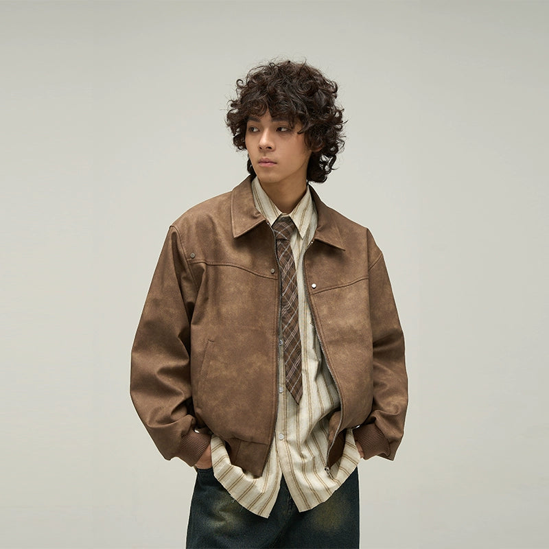 Vintage Faux Leather Jacket