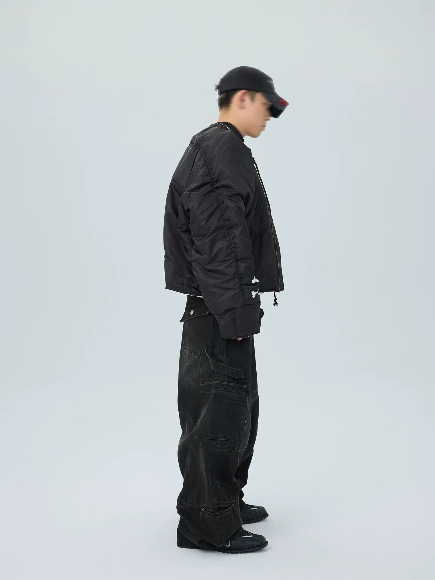 Phantom Skull Puffer Bomber Jacket