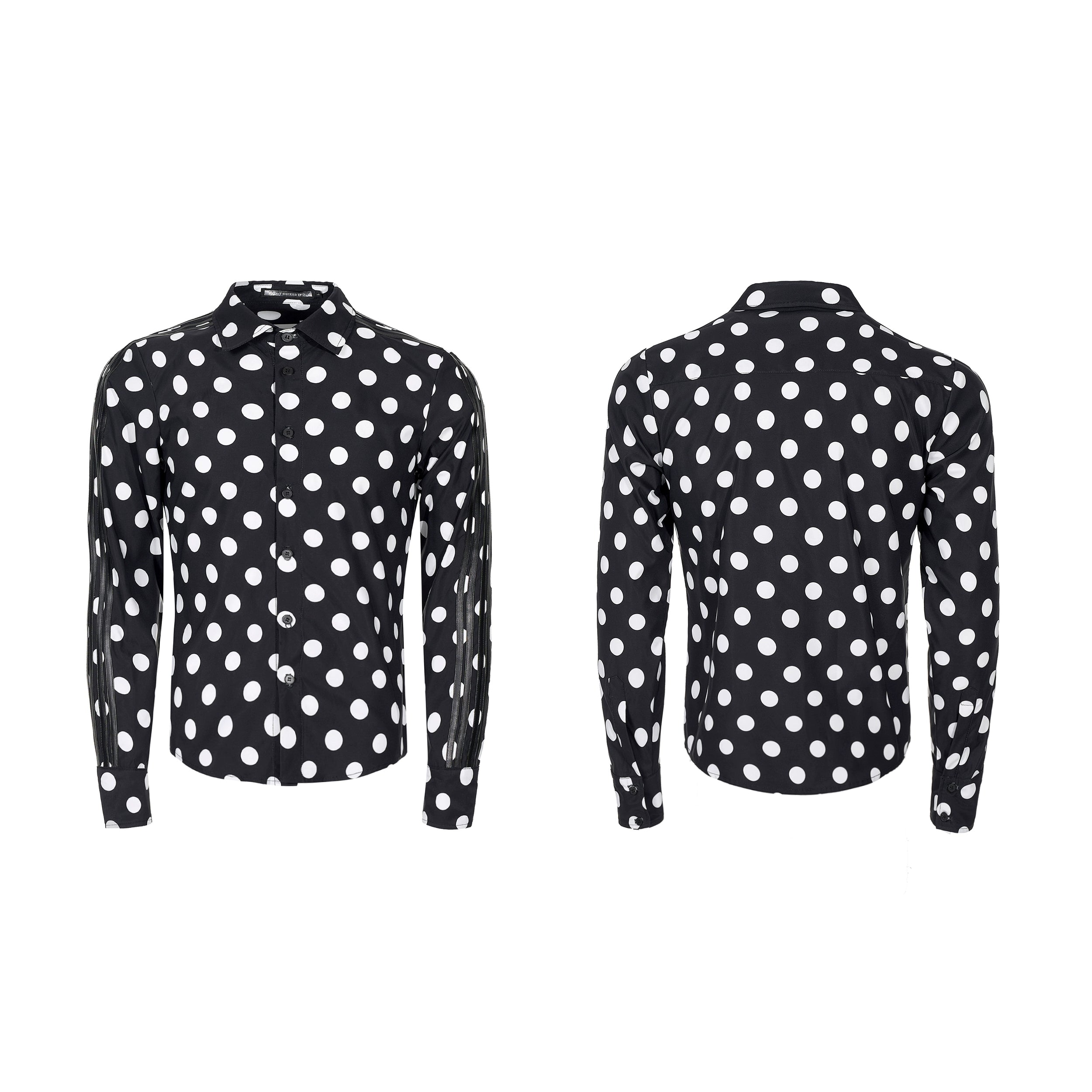 Polka Dot Track Stripe Shirt