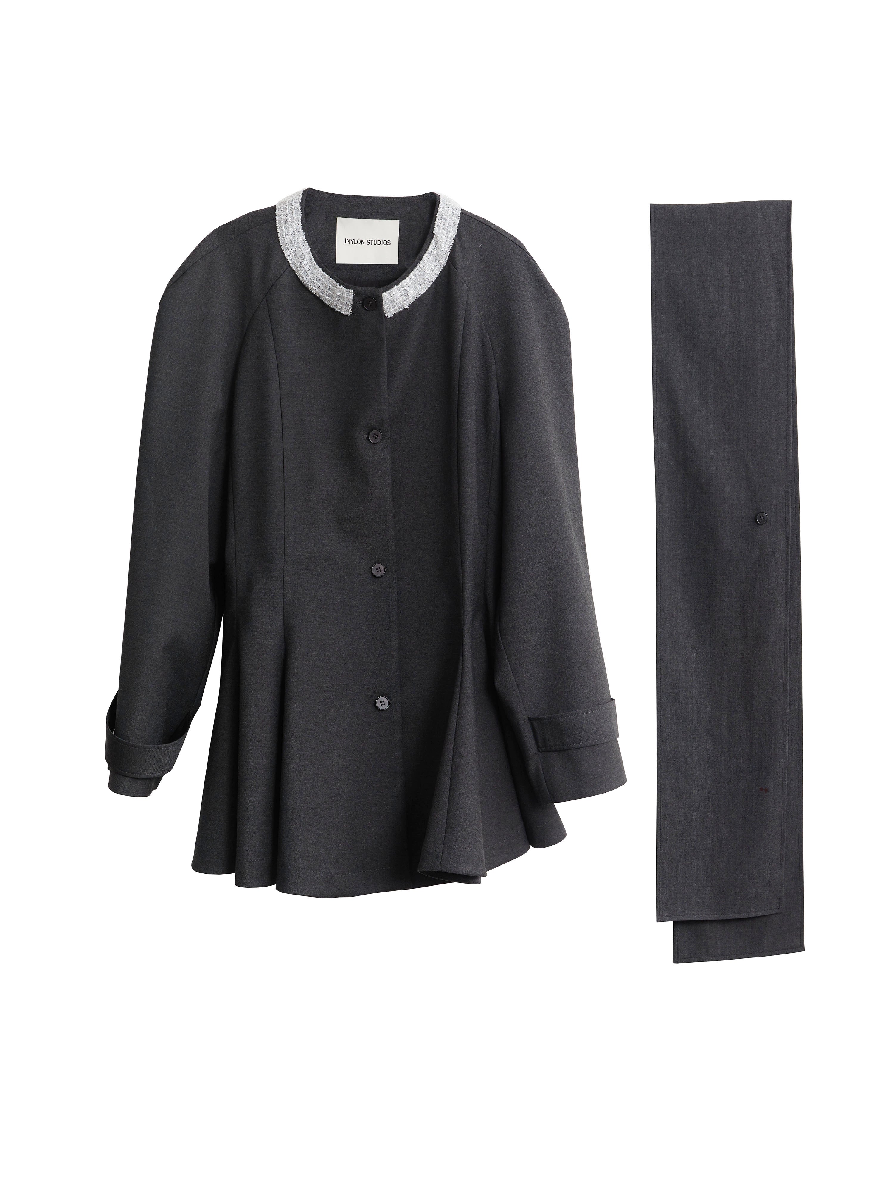 Silver Halo Pleated Swing Shirt