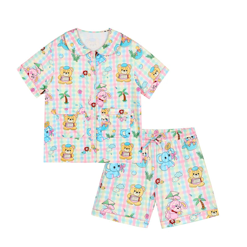 Sweet Animal Paradise Summer Pajama Set
