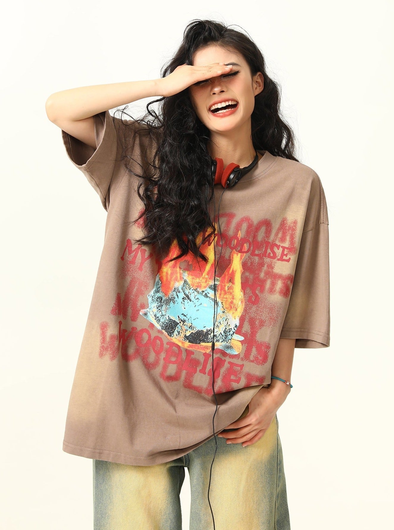 Rebellious Street Art Oversized T-Shirt