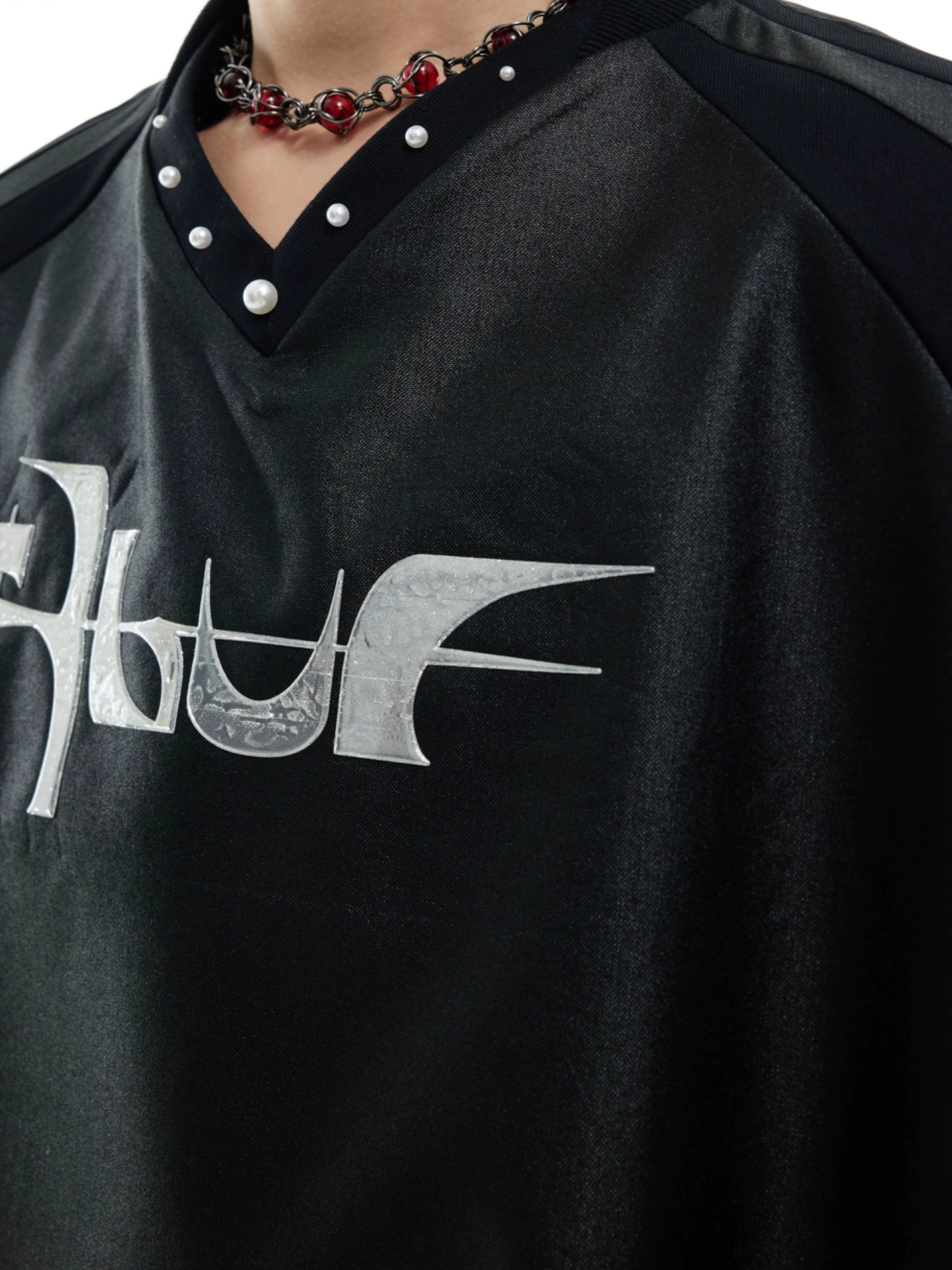 White Graphic Logo Polo Shirt