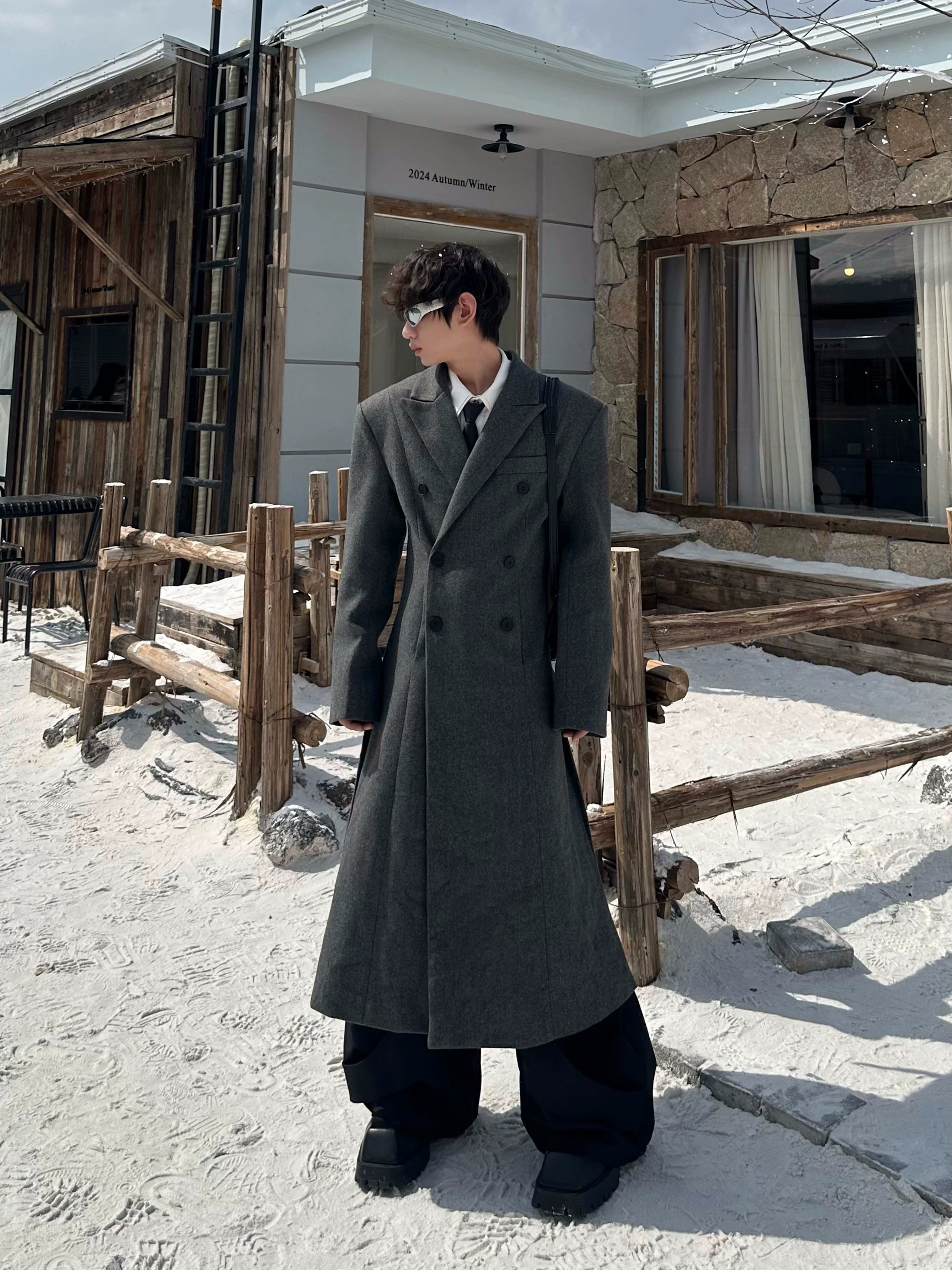 Granite Ascent Double-Breasted Overcoat