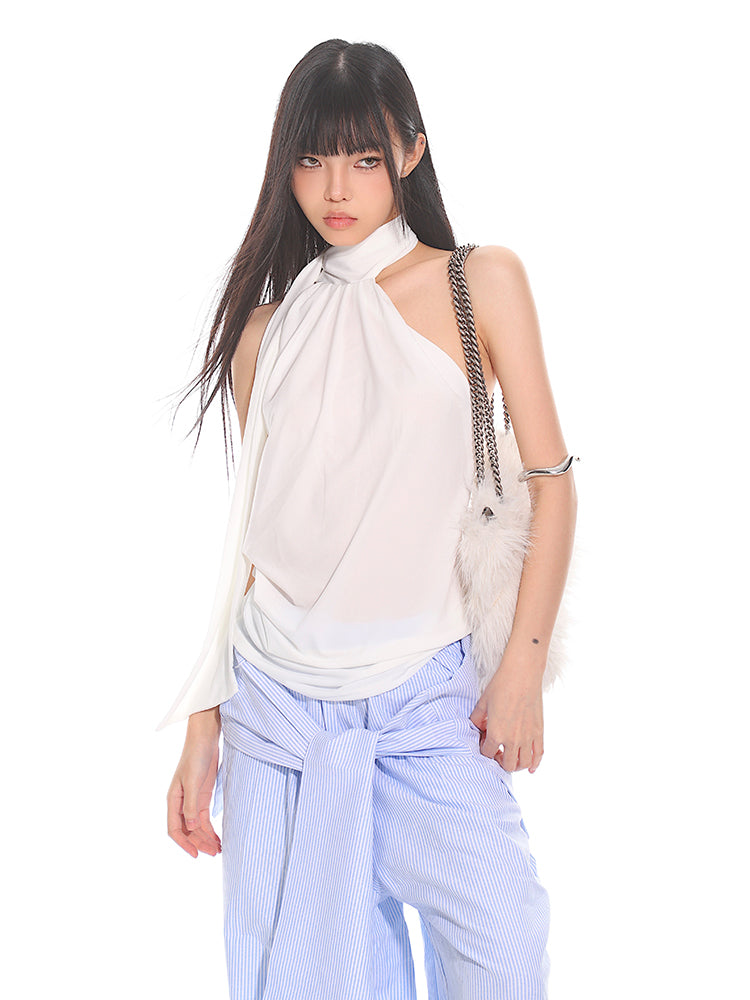 Halter Draped Summer Top