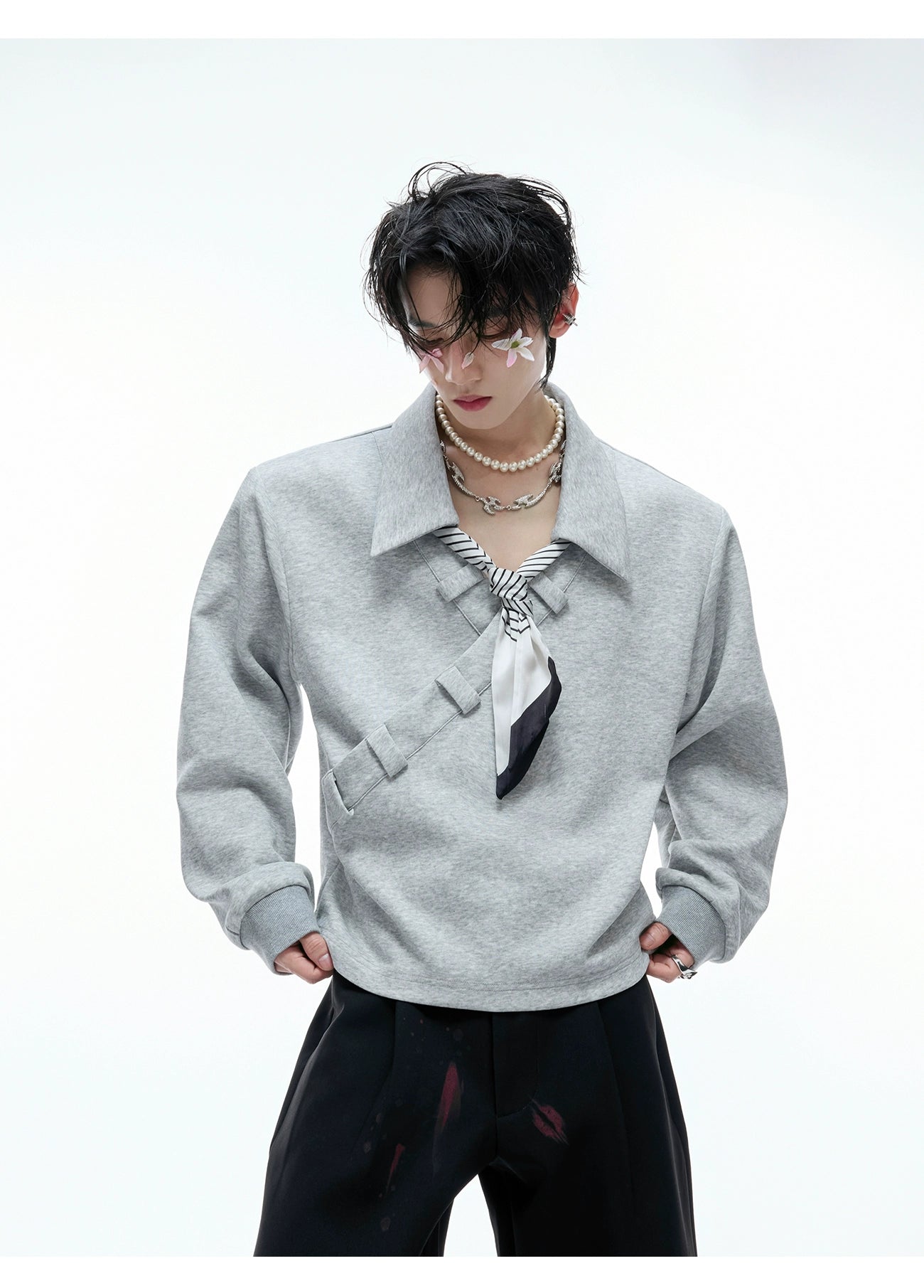 Statement Collar Sweater Shirt