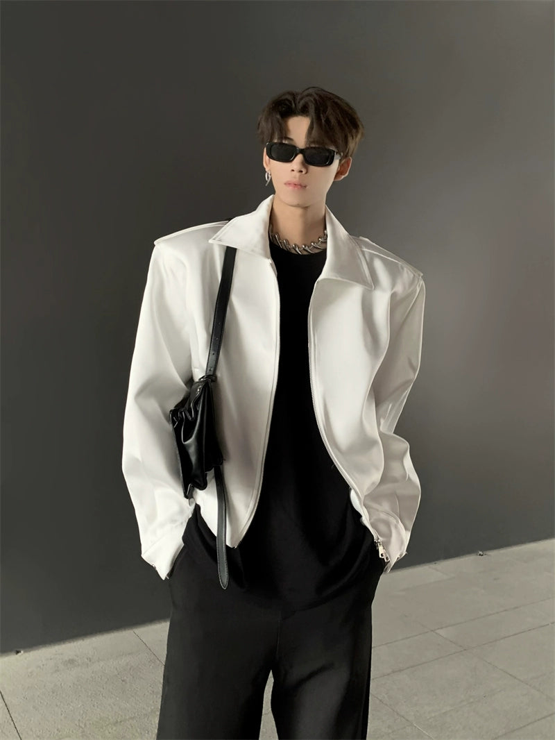 Structured Shoulder Bomber Jacket