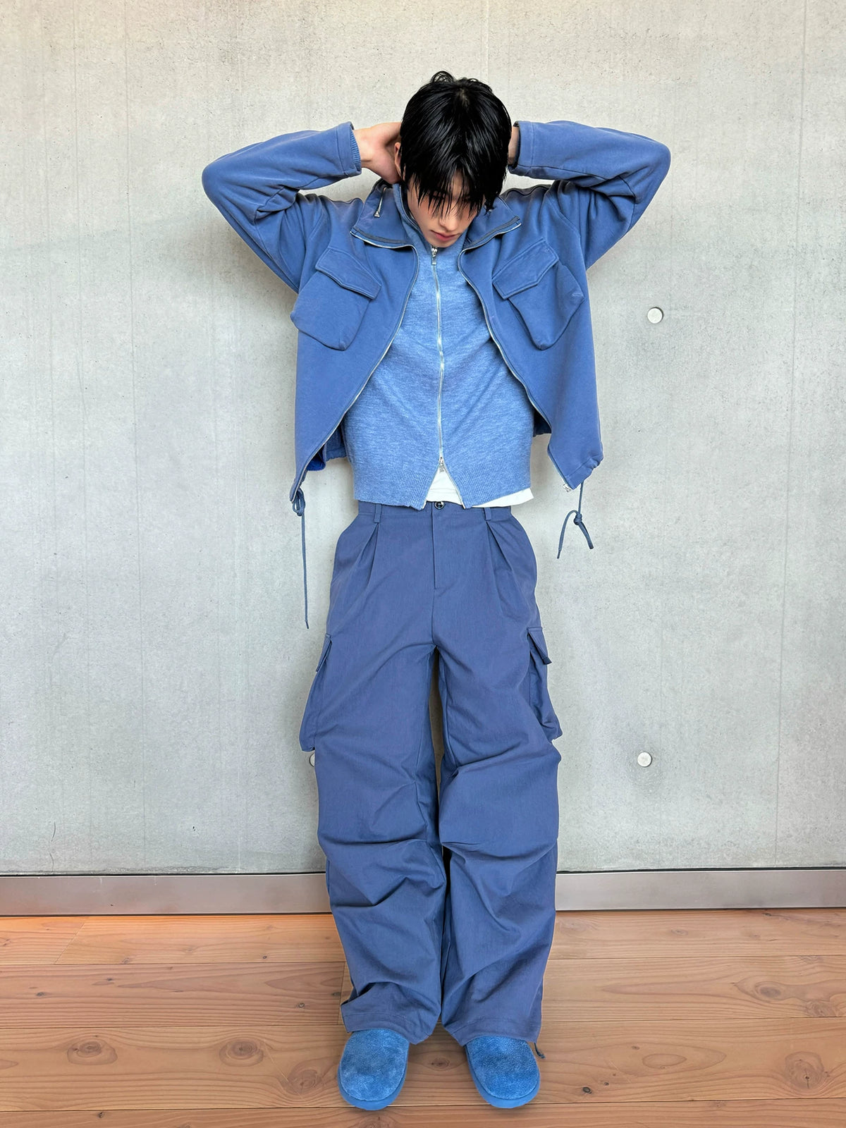 Haven Pleated Wide-Leg Cargo Pants