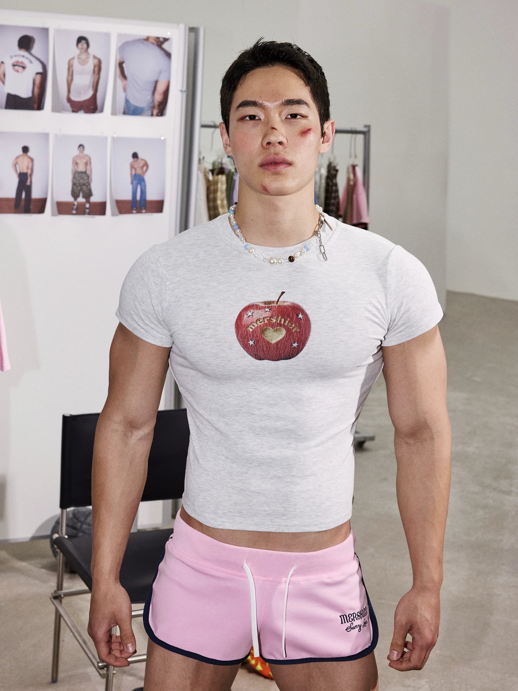 Bubblegum Track Trim Runner Shorts