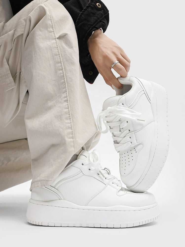 Minimalist Chunky Leather Sneakers