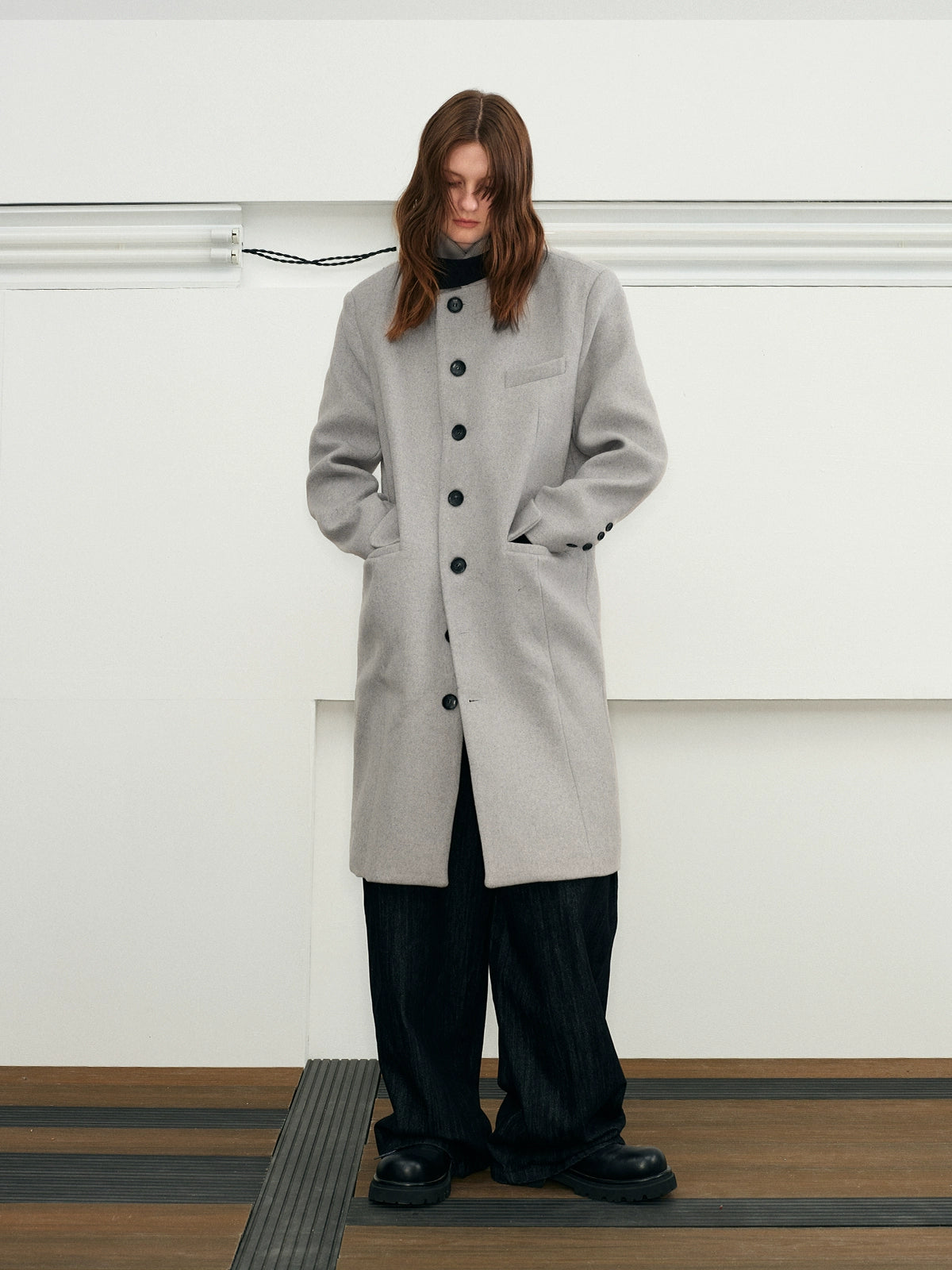 Modern Stand Collar Overcoat
