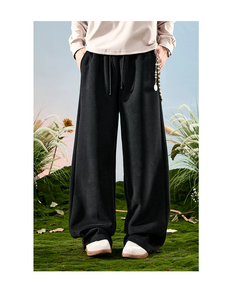 American Drawstring Relaxed Wide-Leg Sweatpants