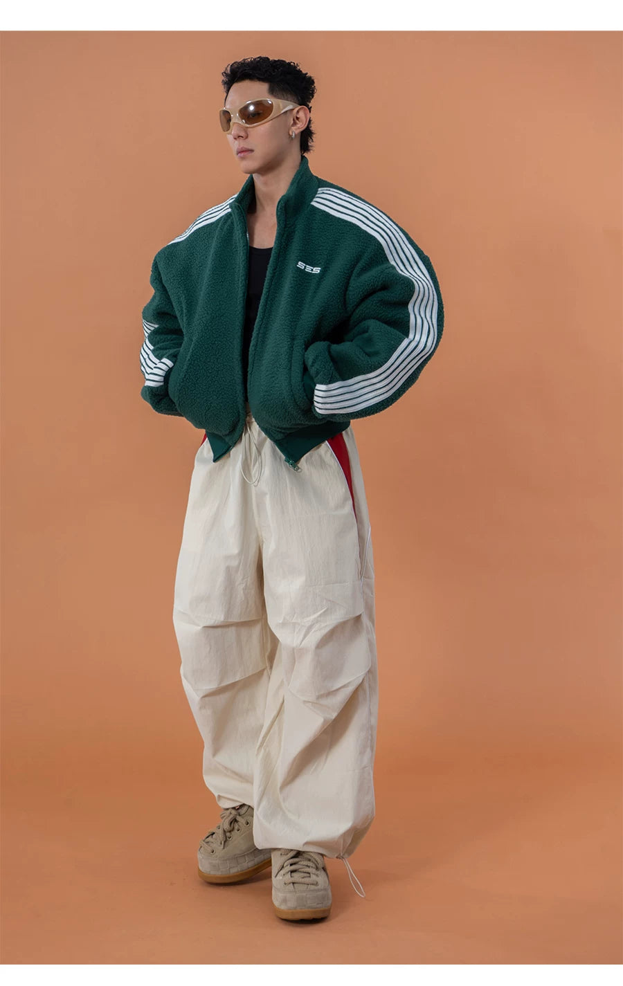 Sidewave Contrast Track Parachute Pants