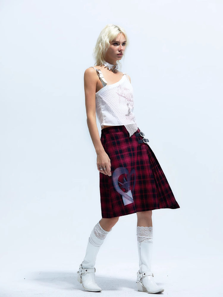 Punk-Inspired Plaid Skirt Tartan