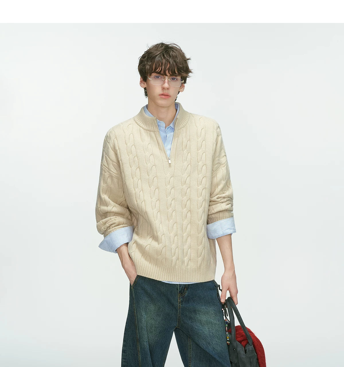 Sandline Cable Half‑Zip Sweater