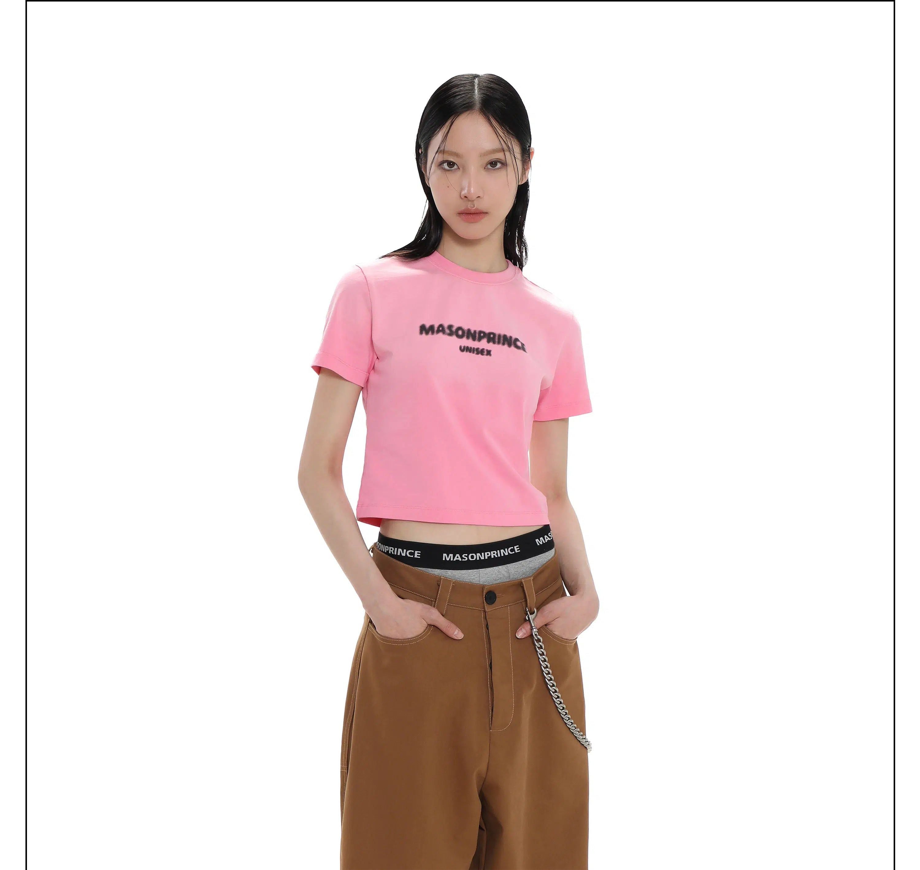 Cropped T-Shirt with Washed Effect - chiclara