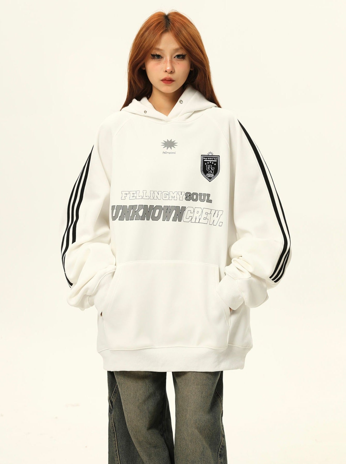 Athletic-Style Graphic Hooded Jacket