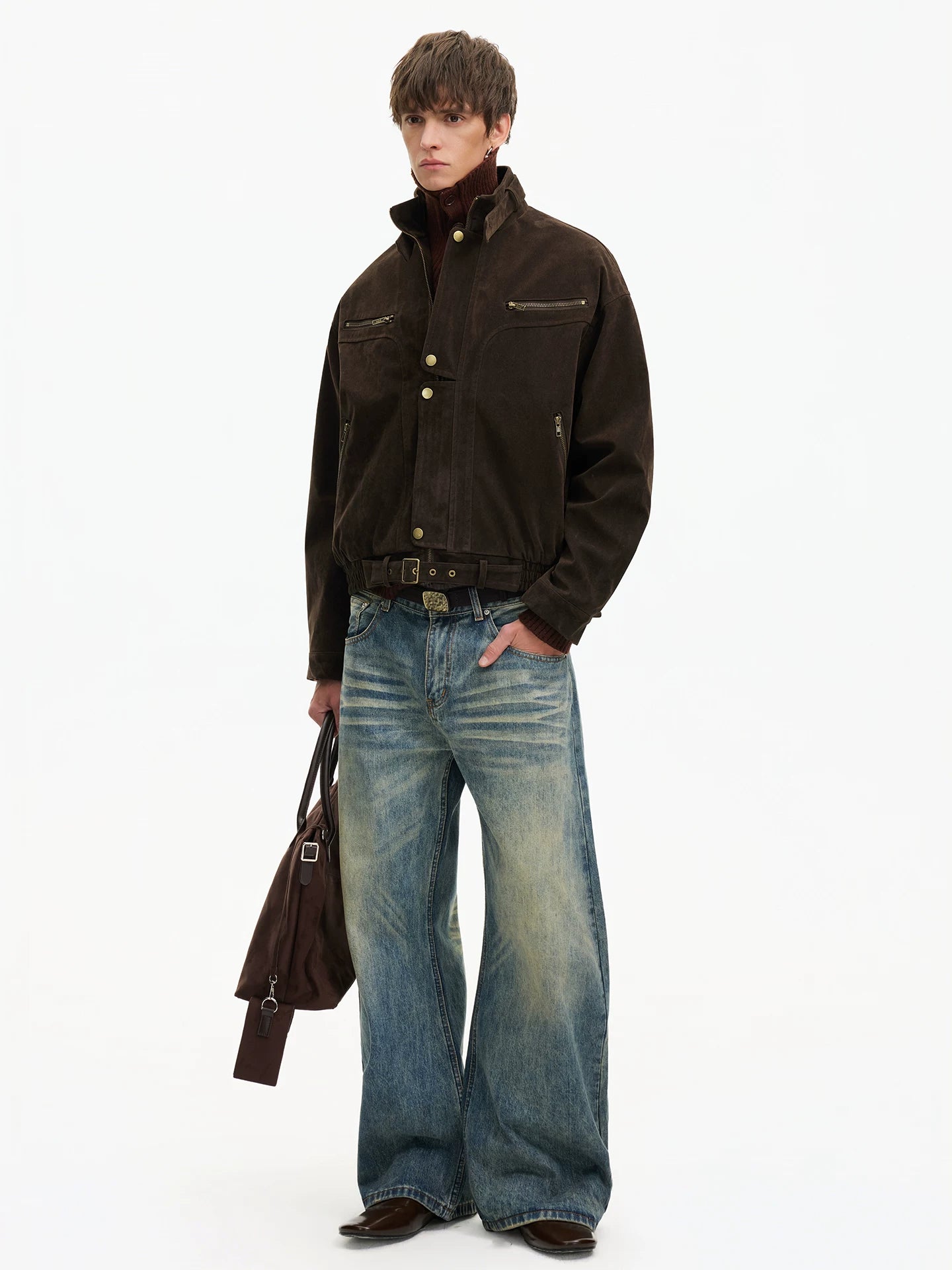 Midnight Garrison Velvet Utility Jacket
