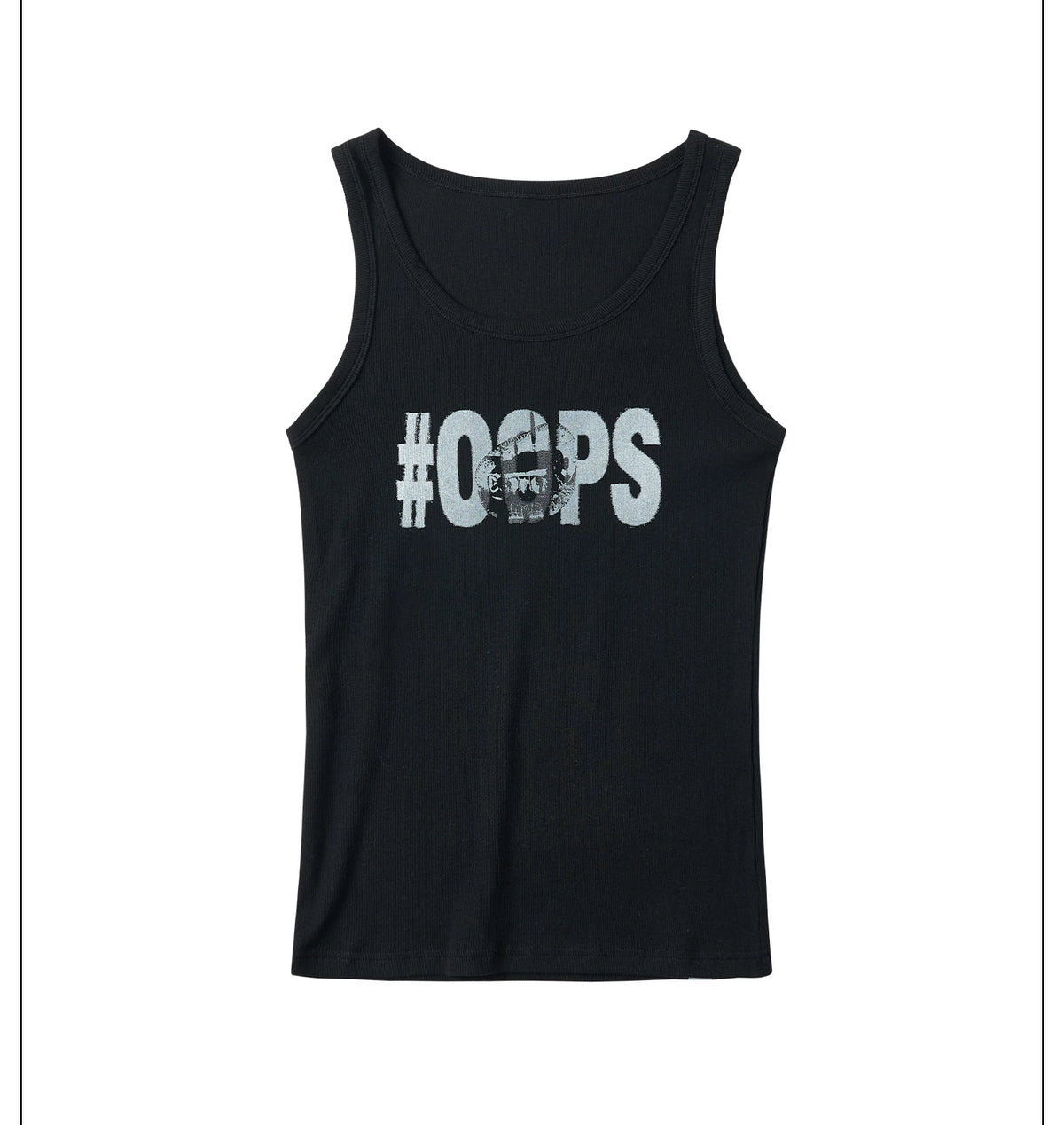 Rebel Pulse Graphic Ribbed Tank Top