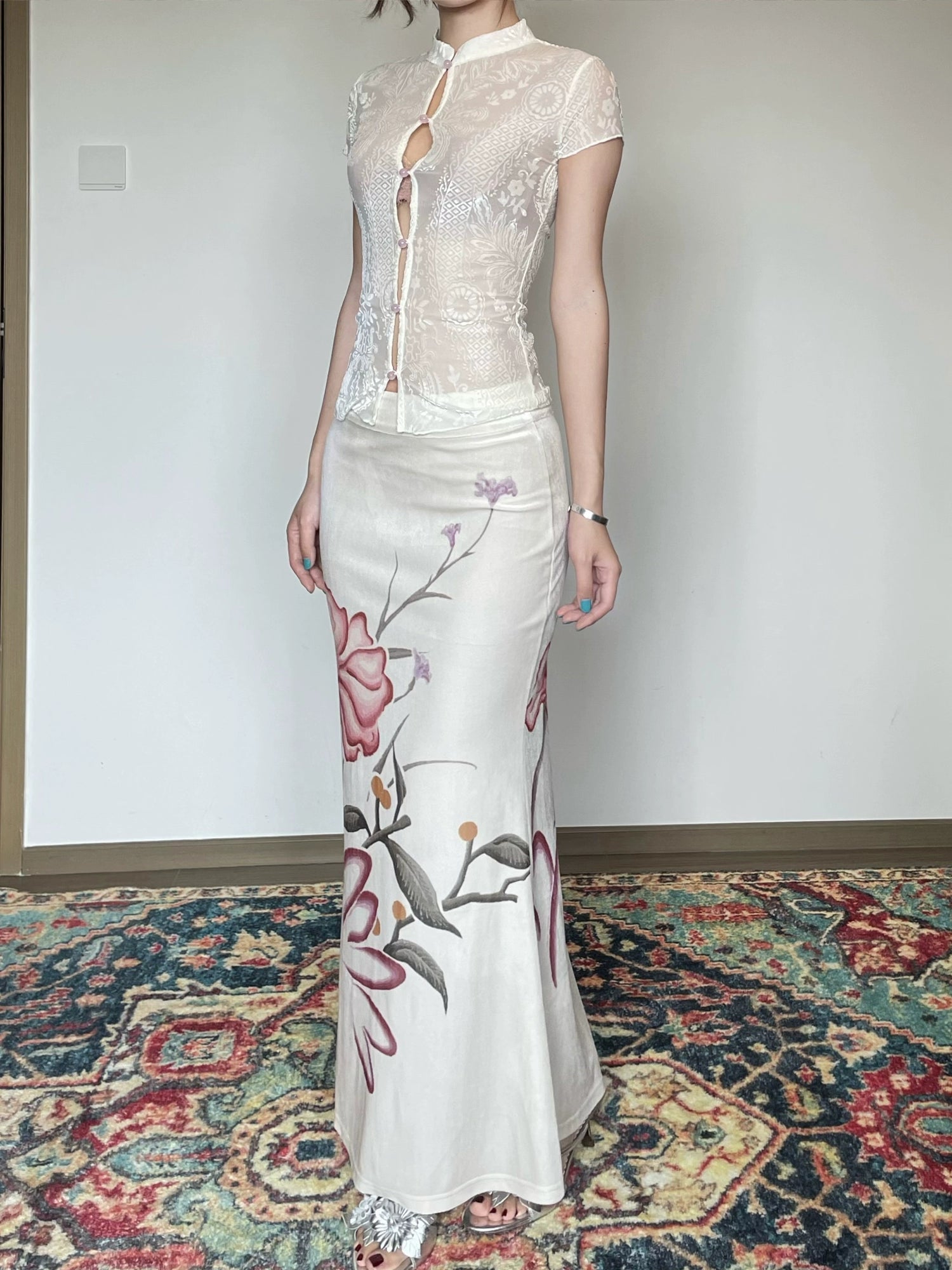 Lace Cheongsam Top