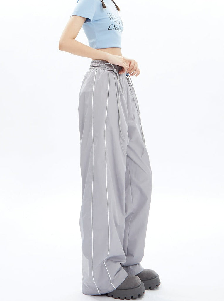 Bubblegum Breeze Drawstring Palazzo Pants