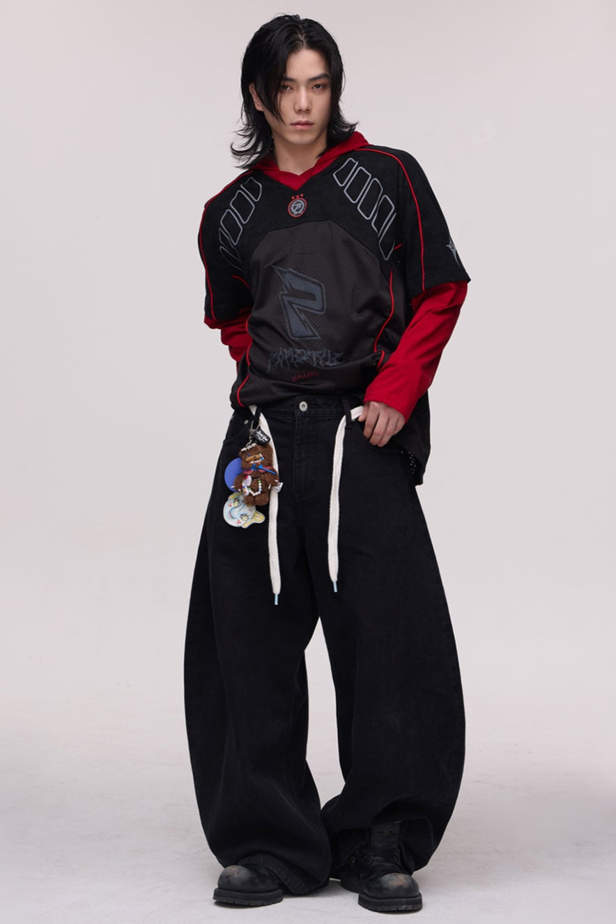 Men's Patchwork Quick-Dry Hooded T-Shirt