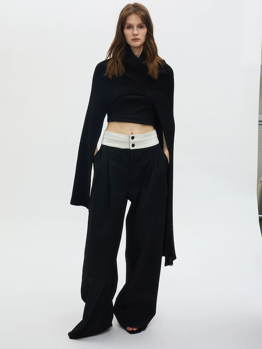 IvoryBand High-Rise Pleat Trousers