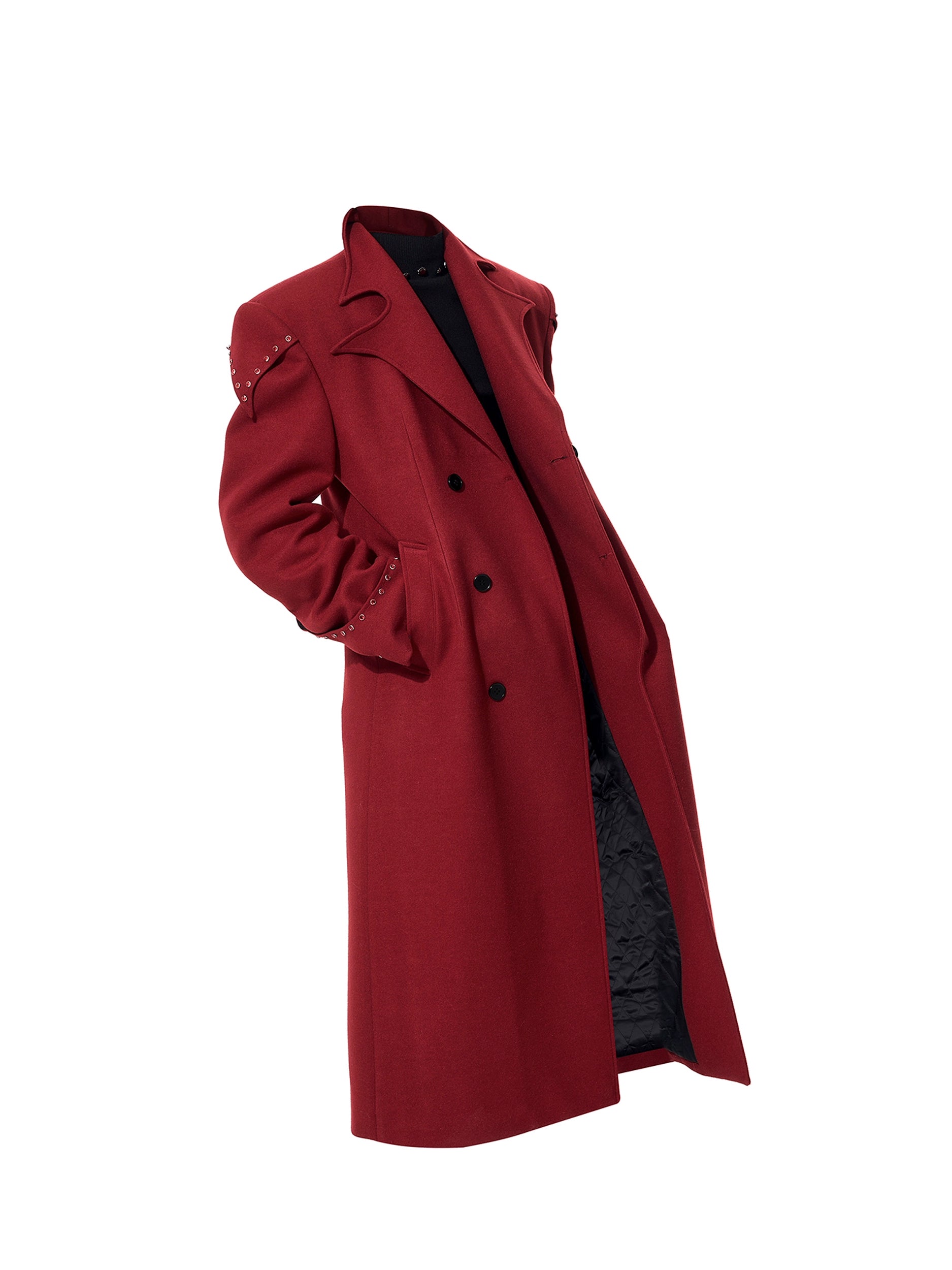 Obsidian Regent Studded Long Coat