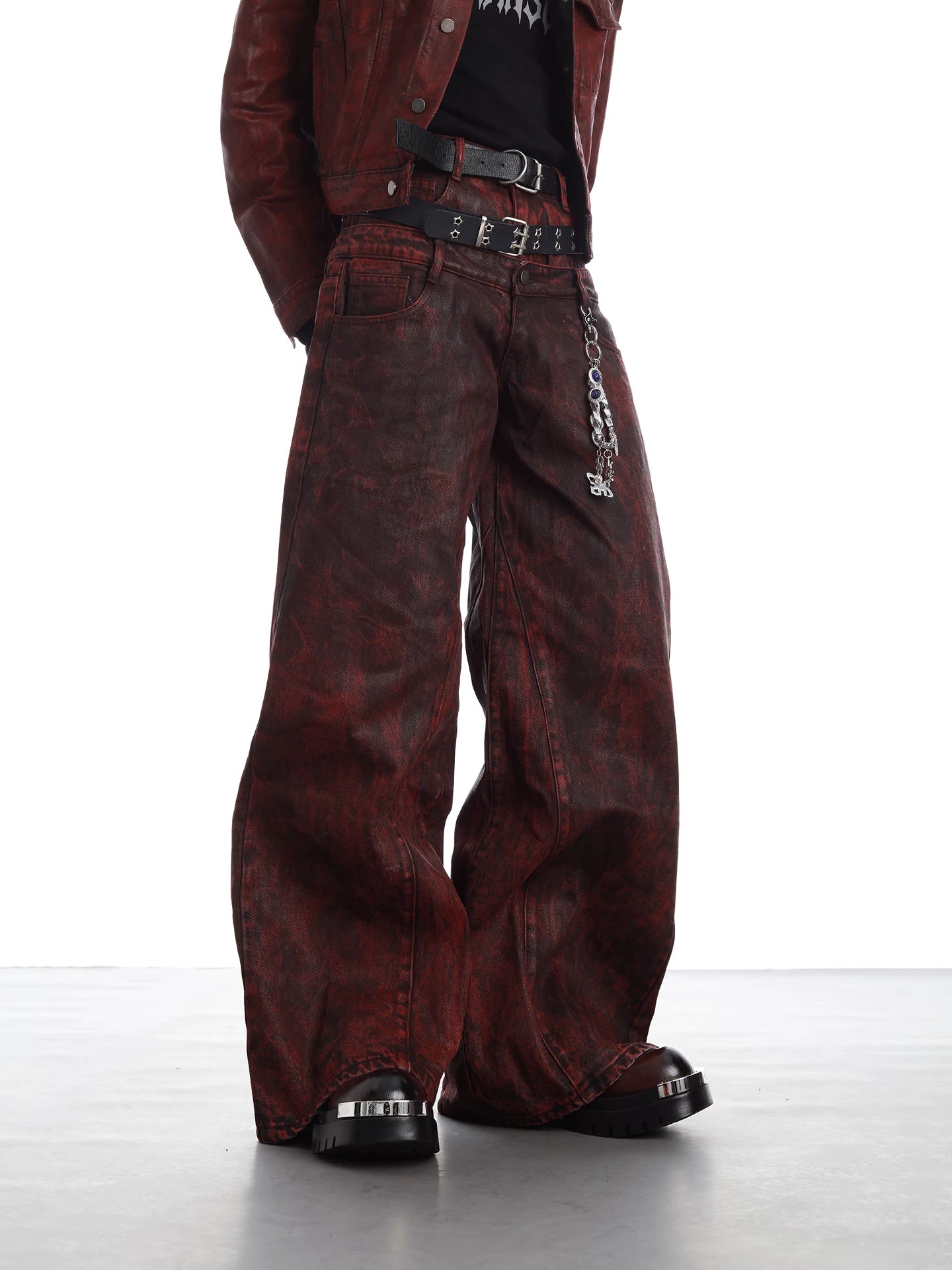 Obsidian Eclipse Wide-Leg Denim