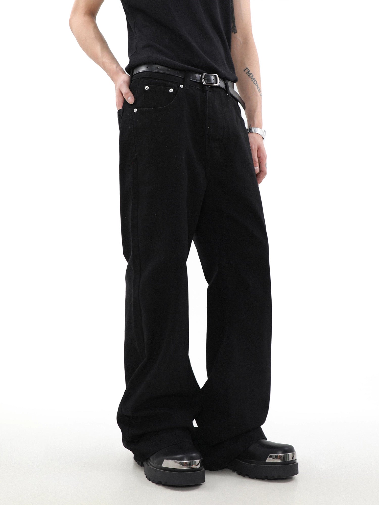 Noir Axis Clean Wide Jeans