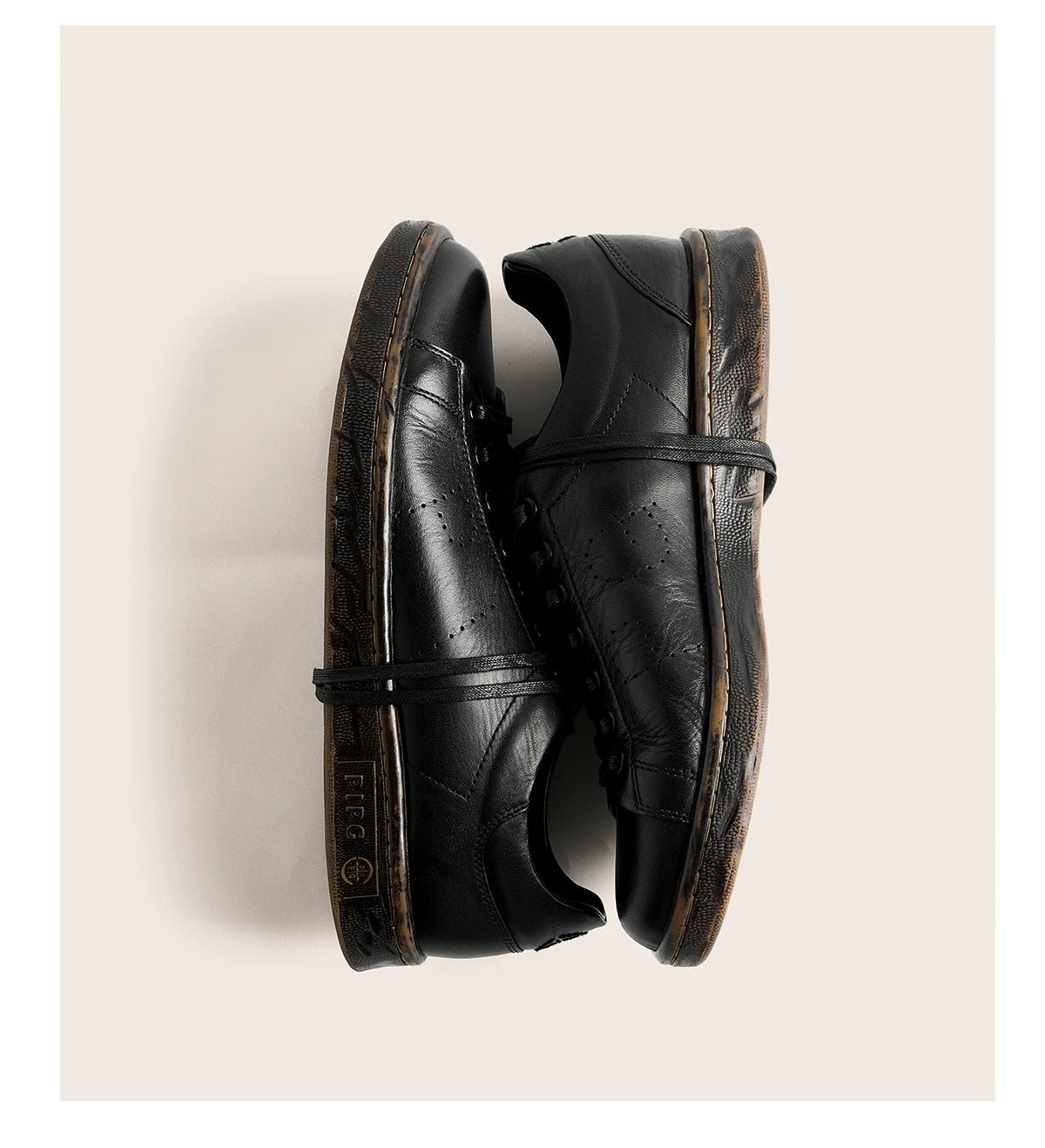 Minimalist Black Casual Derby Sneakers