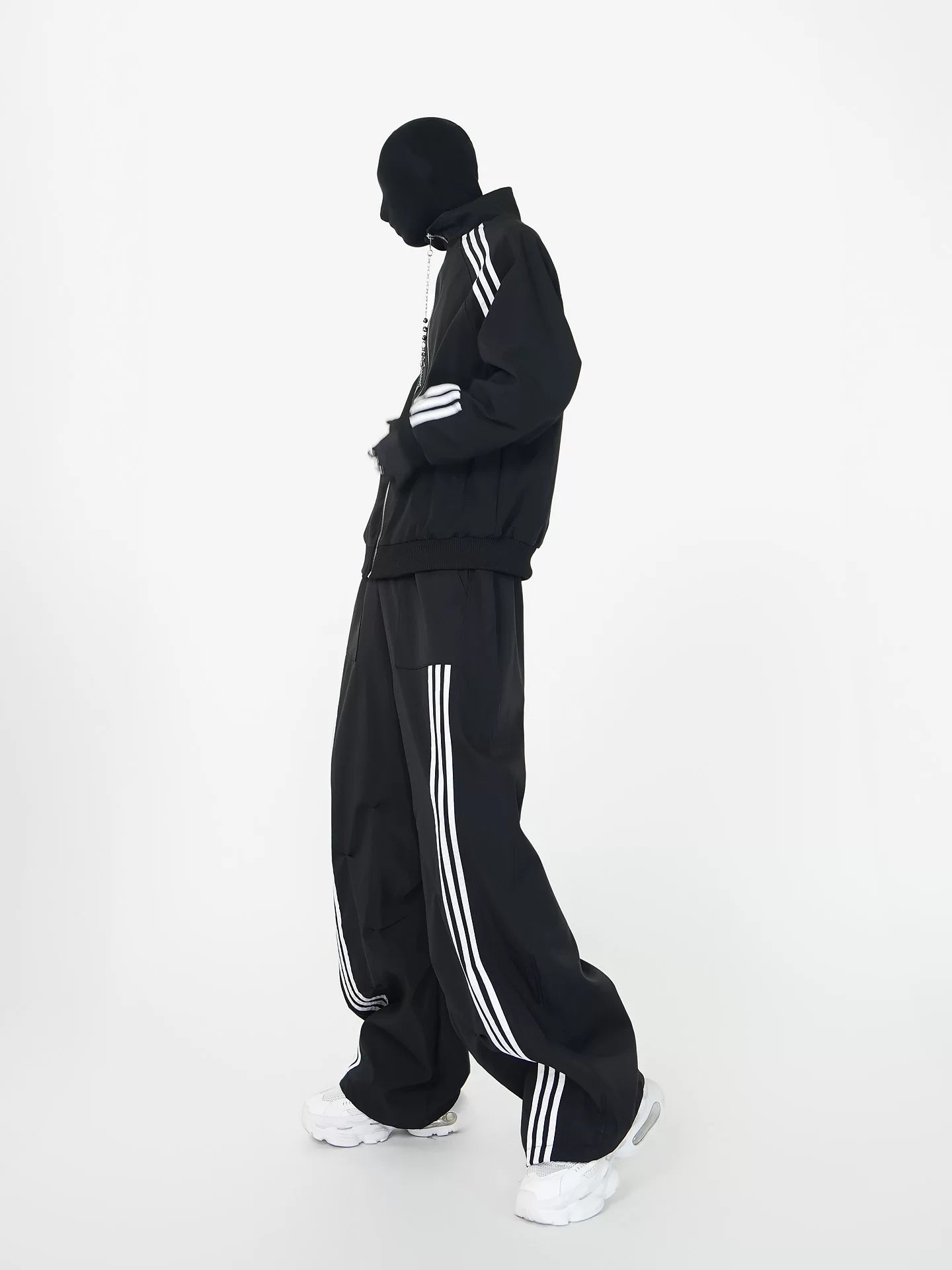 Ghostline Triple‑Stripe Track Suit Set