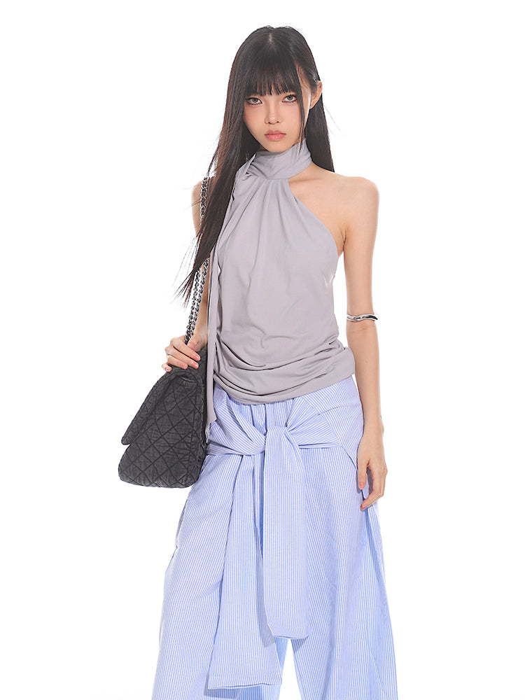 Halter Draped Summer Top