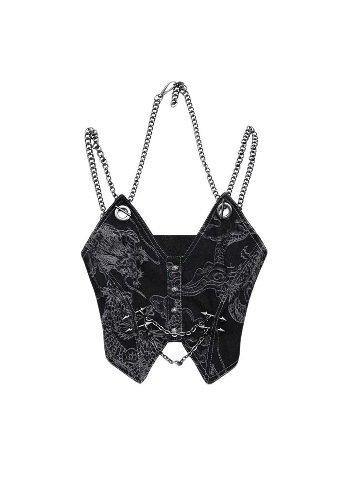 Dragon Chain Bustier Top