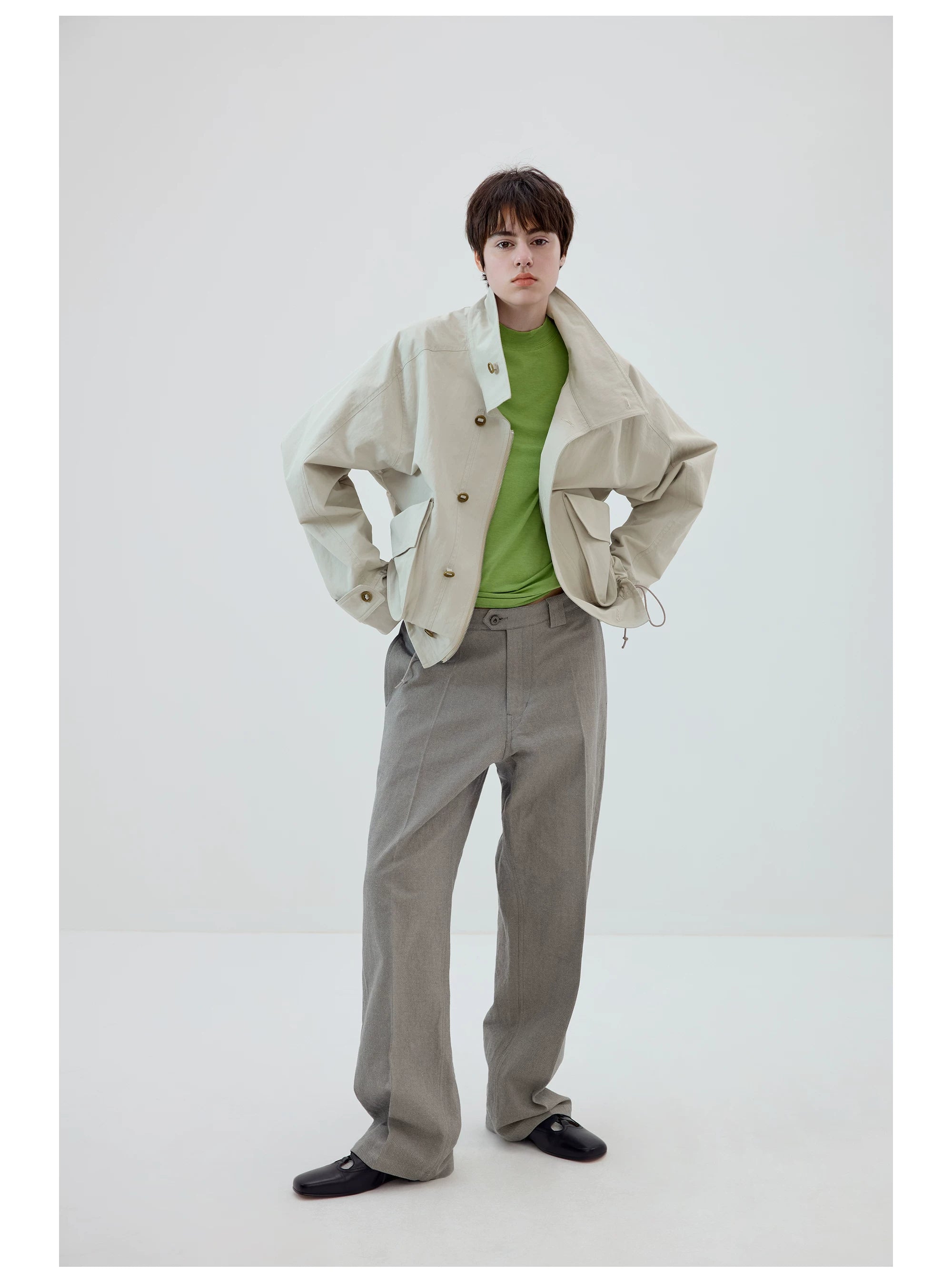 Pleated Chino Trousers