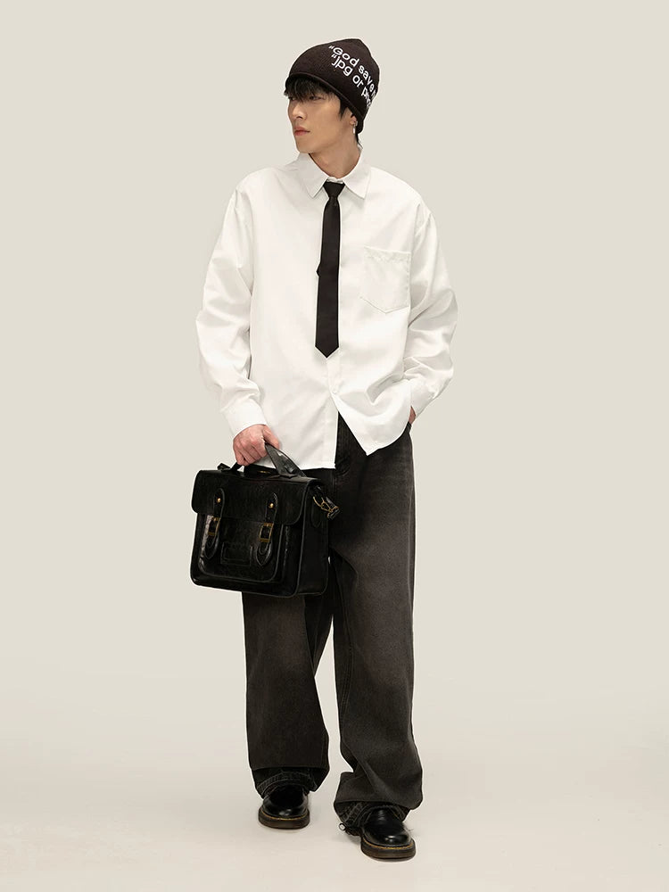 Pixel Verse Oversized Oxford Shirt