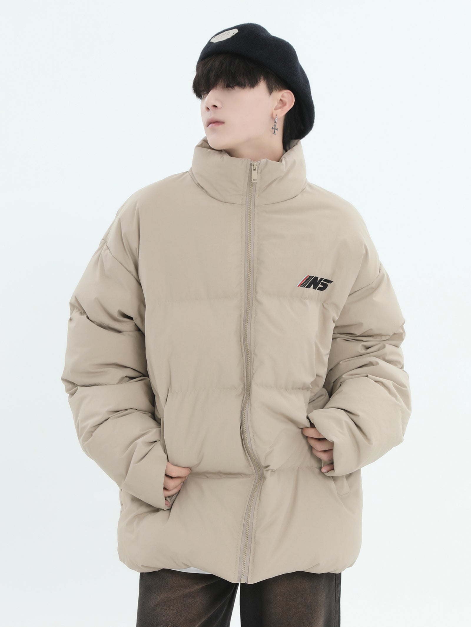 Essential Logo Basic Down Jacket - chiclara