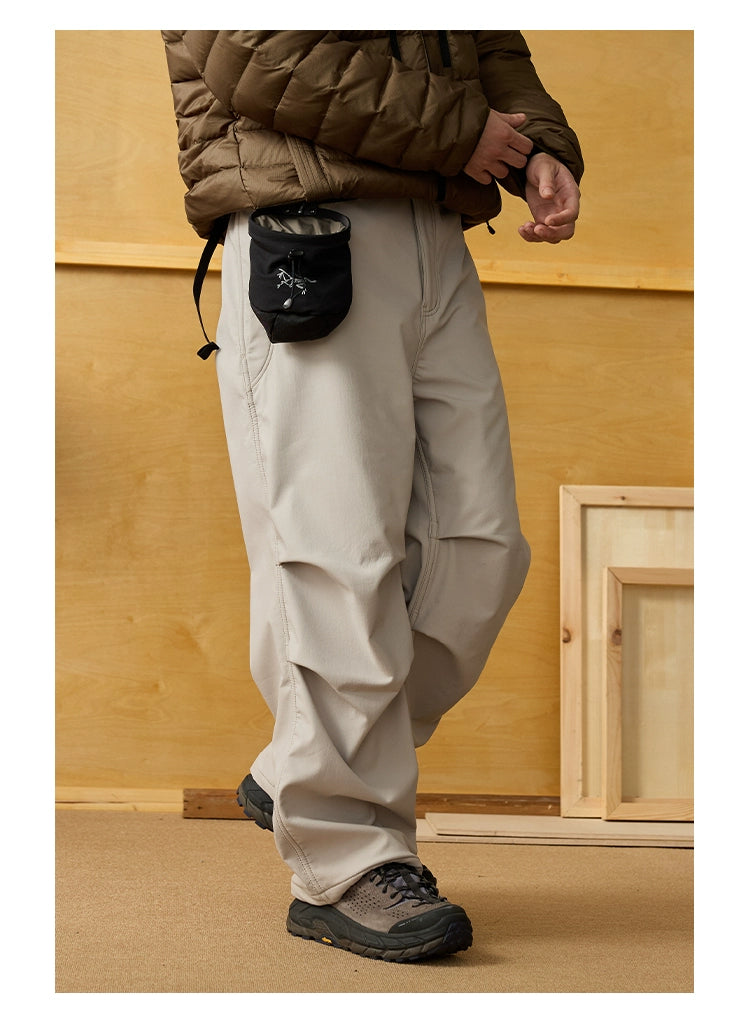 Fleece-Lined Warm Paratrooper Pants