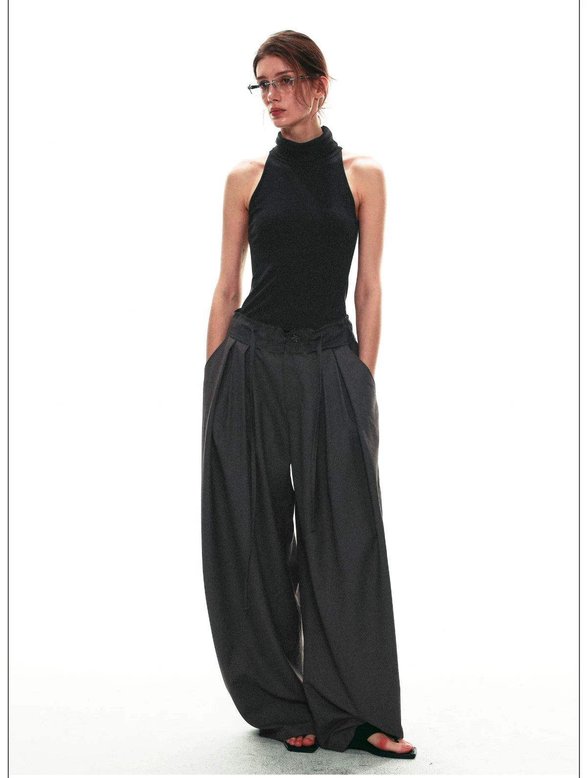 Drawstring Cocoon Balloon Trousers