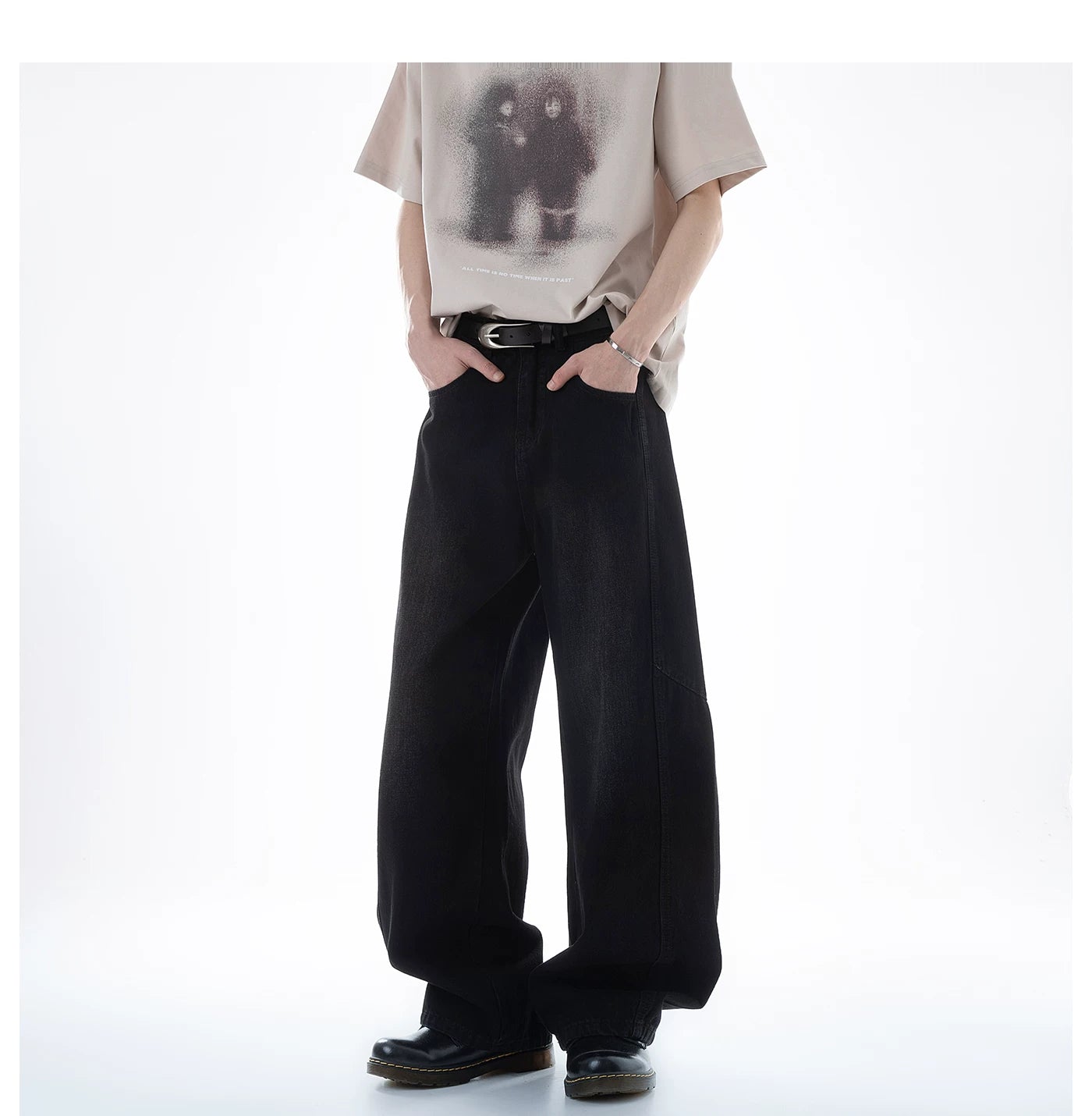 Fogwash Barrel Wide‑Leg Jeans