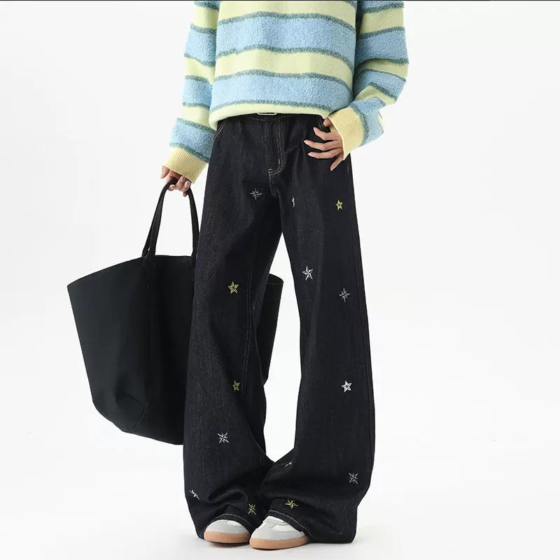 Midnight Starlight Wide-Leg Jeans