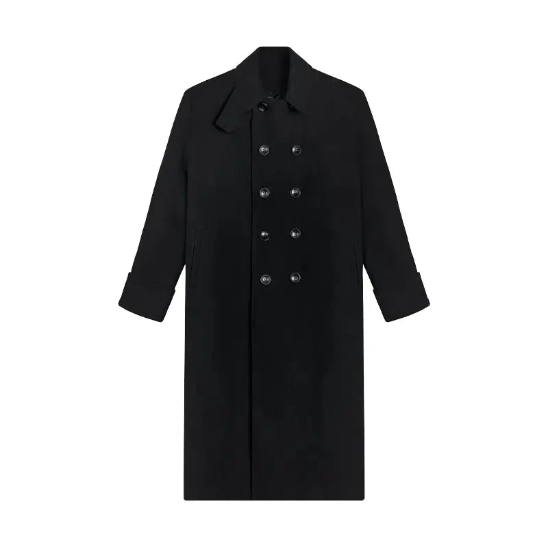 Sleek Buttoned Wool Overcoat - chiclara