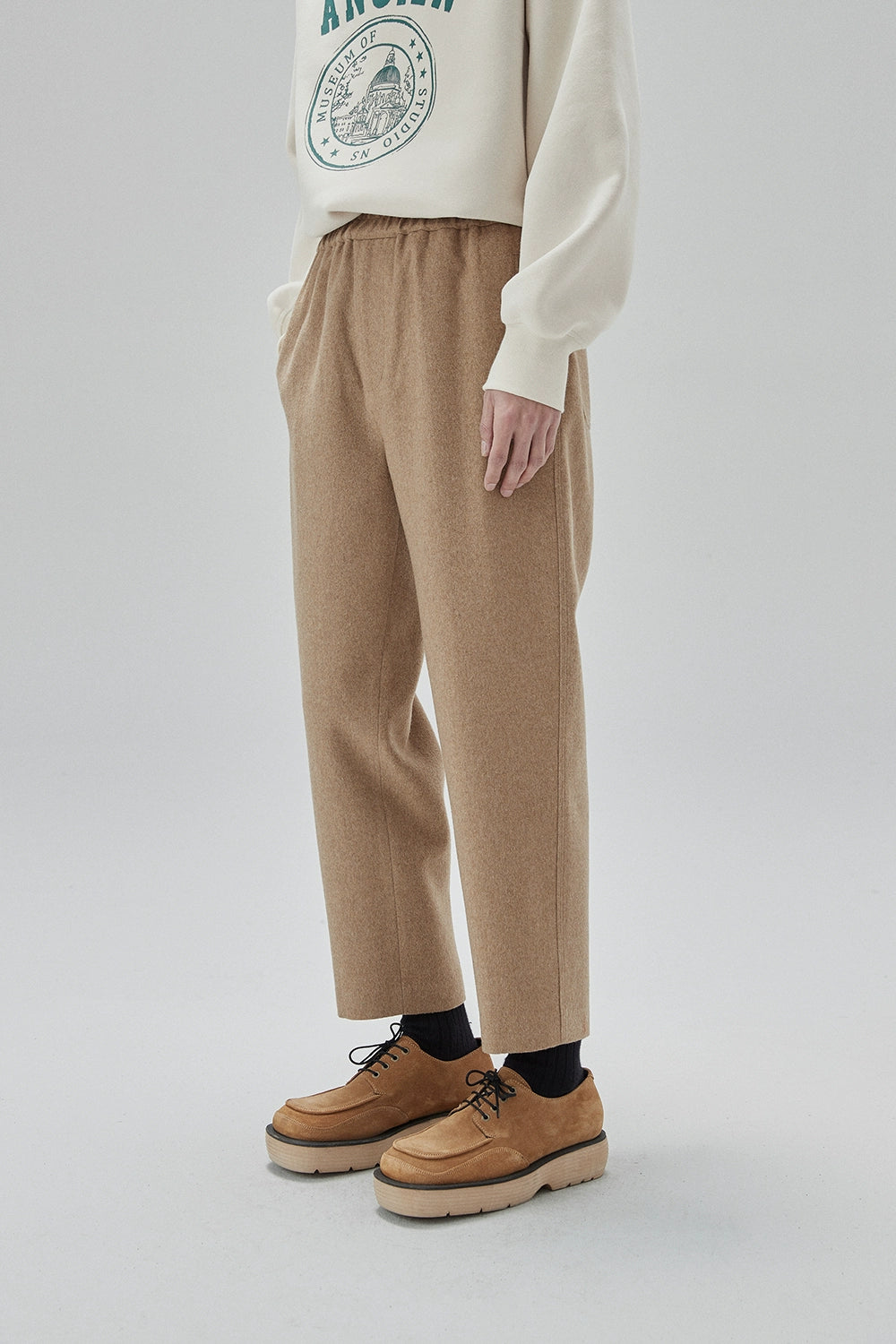 Elastic Straight Pants