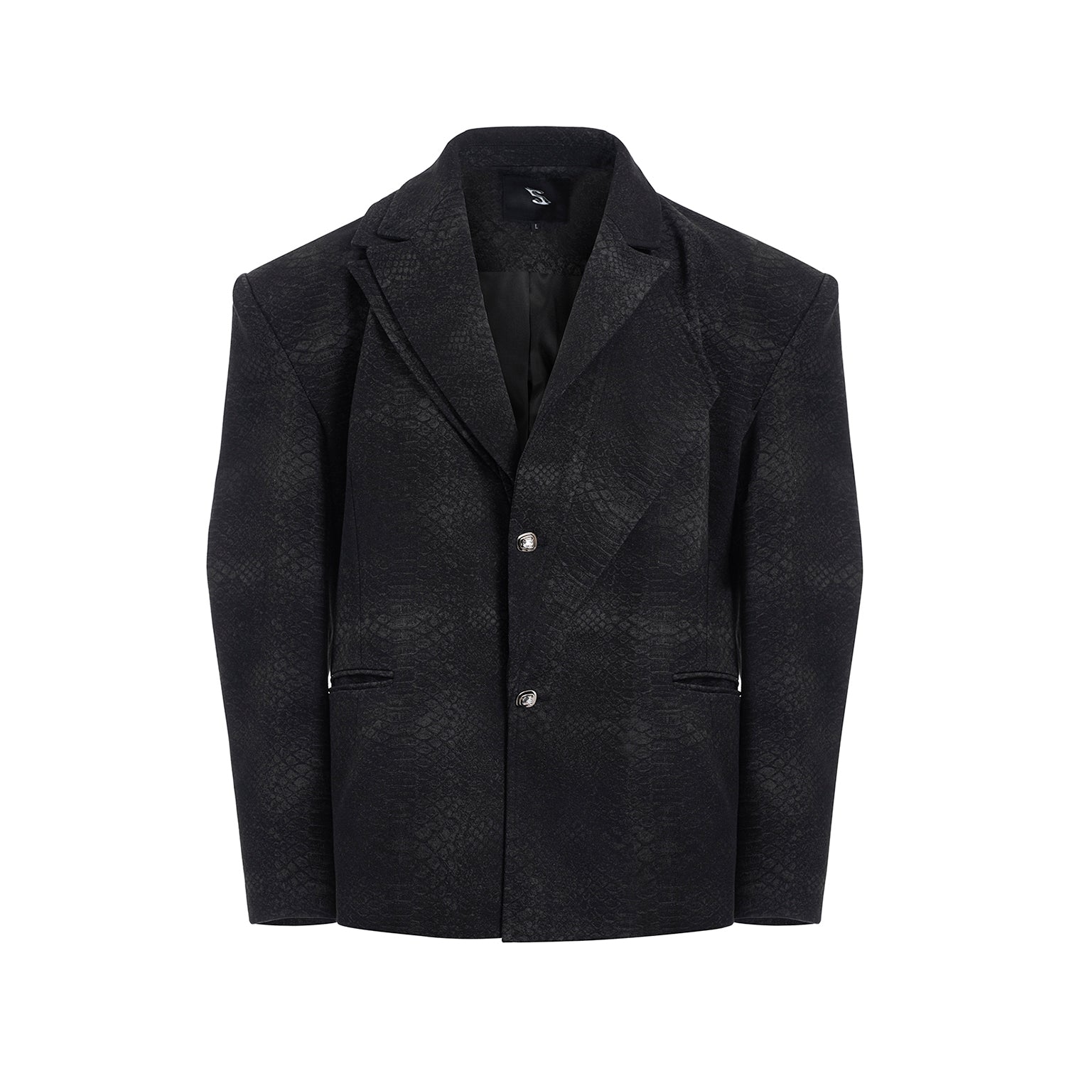 Snakeskin Texture Blazer