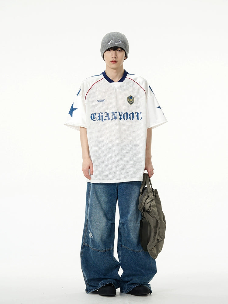 Oversized Mesh Soccer Jersey