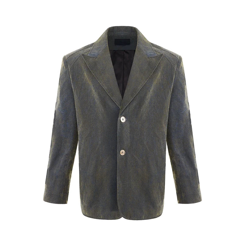 Distressed Velvet Spine Back Blazer