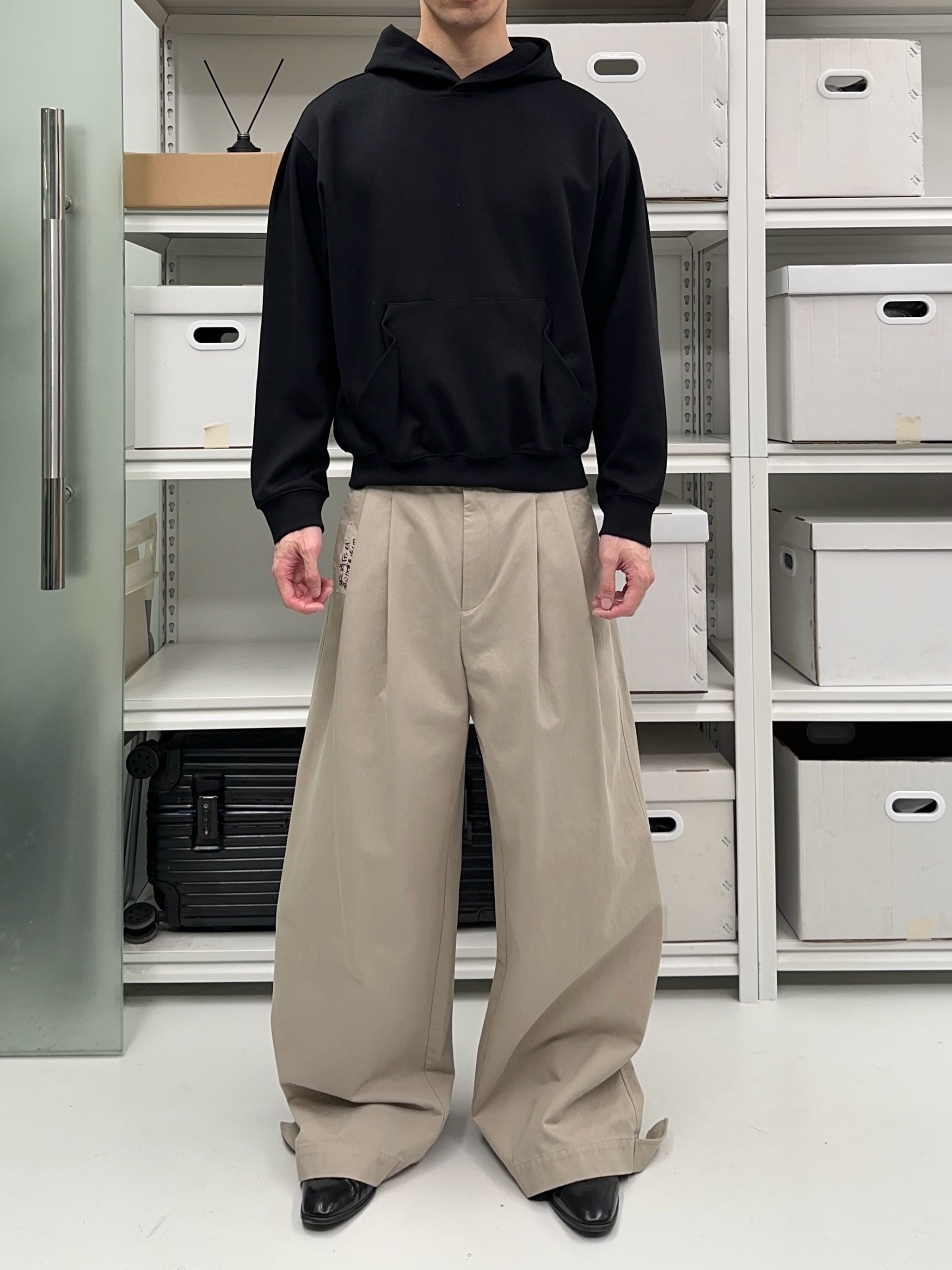 Double-Pleated Wide-Leg Pants