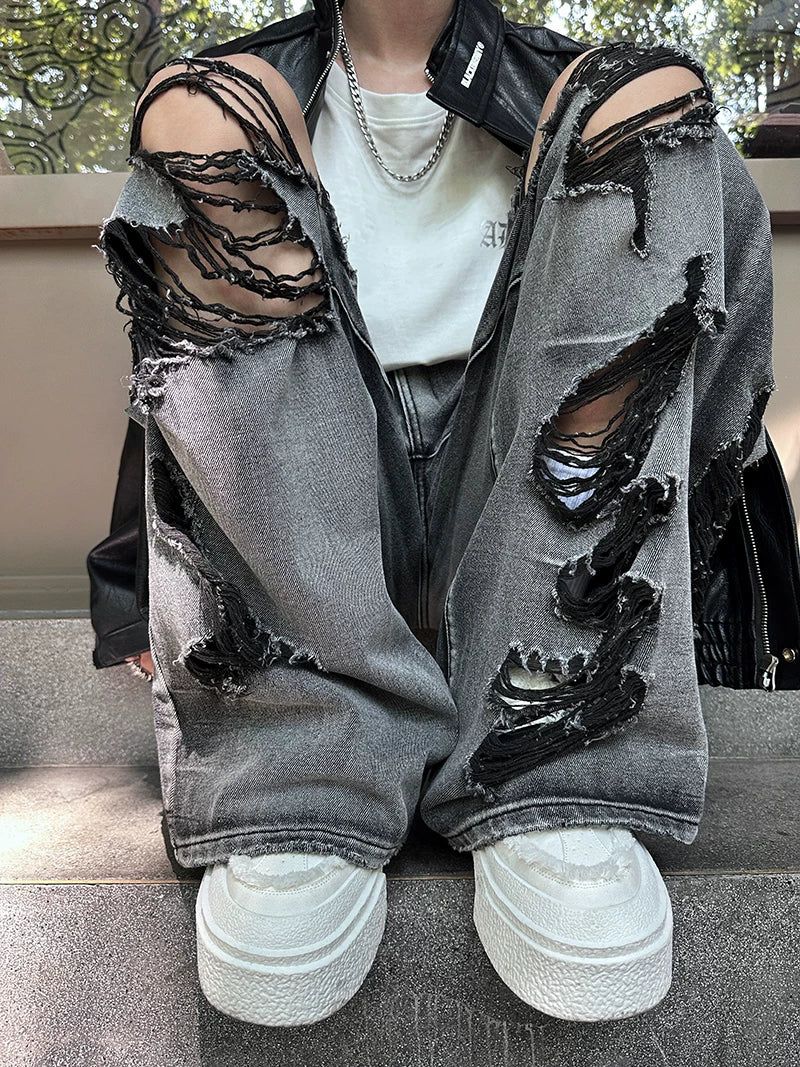 Ravaged Eclipse Shredflare Jeans