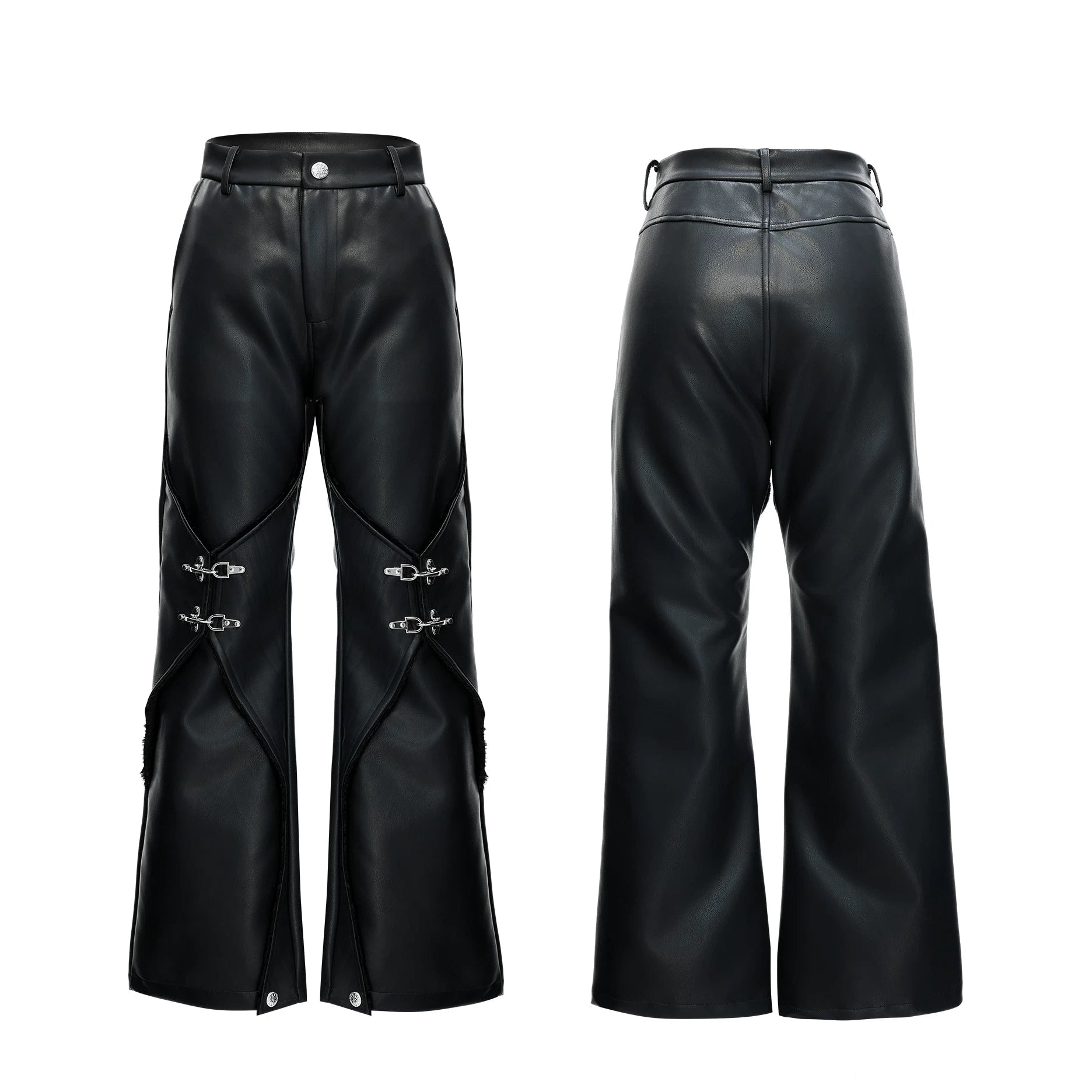 Clamp Surge Deconstruct Leather Trousers